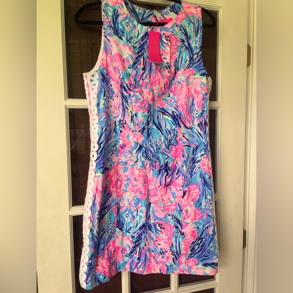 Periwinkle, purple fan sea shift dress Lilly Pulitzer